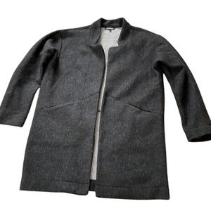 Express Charcoal Gray Open‎ Front Textured Knit Cardigan Jacket Womens Medium